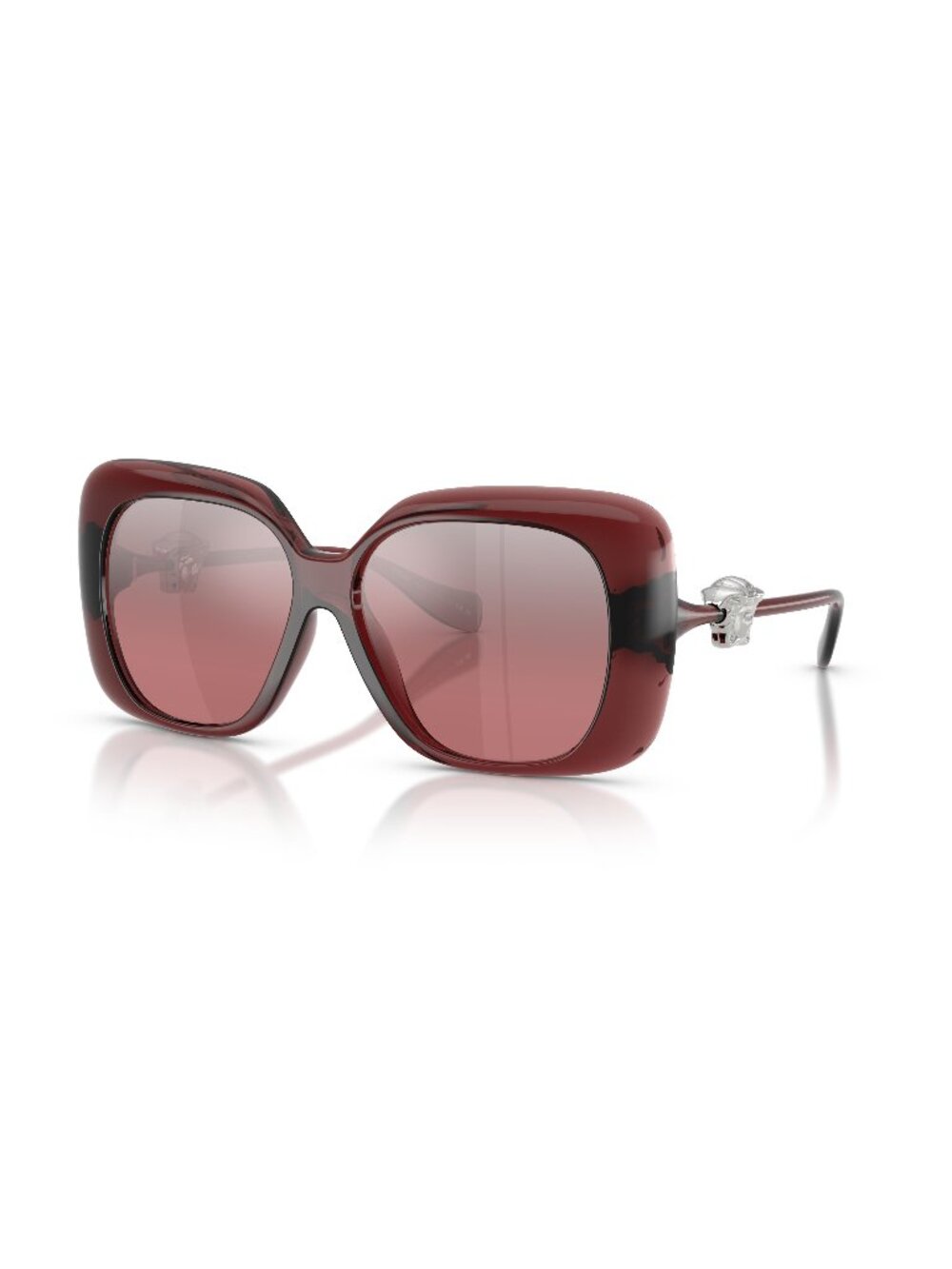 New Versace Women's Sunglasses Red Pink Lens Injected Frame VE4499U 55397E 57